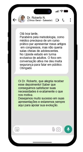Depoimento Dr. Roberto  sobre o curso de inglês UpSide