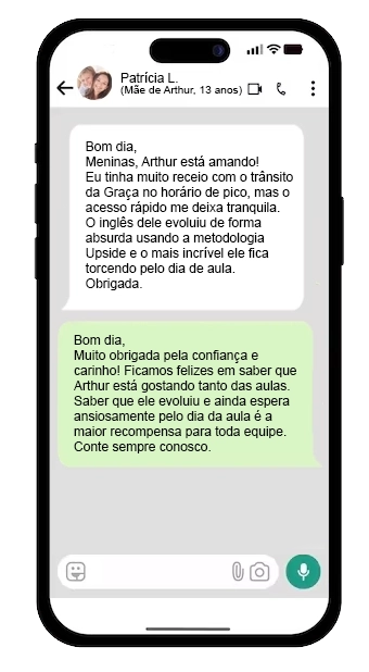 Depoimento Patricia L. sobre o curso de inglês UpSide